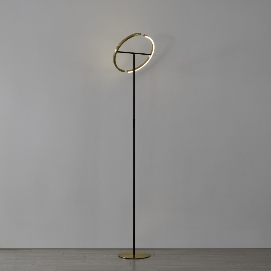 Eglo - Ρυθμιζόμενο LED φωτιστικό δαπέδου 2xLED/8,8W/230V χρυσό/μαύρο