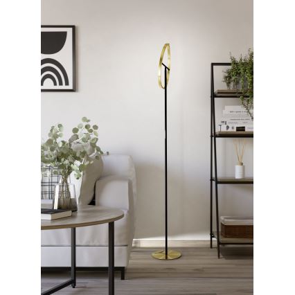 Eglo - Ρυθμιζόμενο LED φωτιστικό δαπέδου 2xLED/8,8W/230V χρυσό/μαύρο