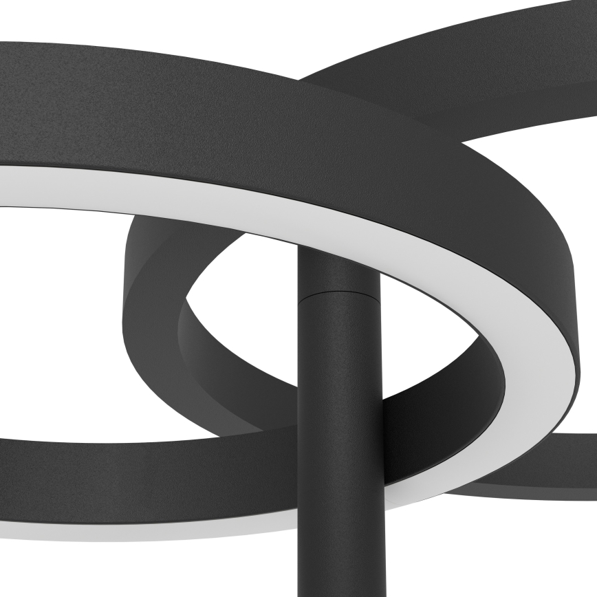 Eglo - Ρυθμιζόμενο φωτιστικό δαπέδου LED/16W/230V + LED/12W μαύρο