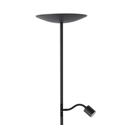 Eglo - Ρυθμιζόμενη LED επιδαπέδια λάμπα LED/26,5W/230V + LED/4W μαύρη