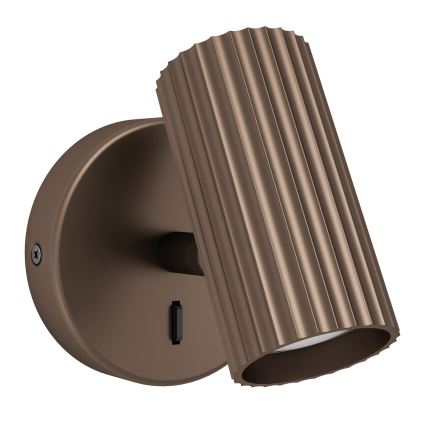 Eglo - Επιτοίχιο φωτιστικό σποτ 1xGU10/5W/230V καφέ