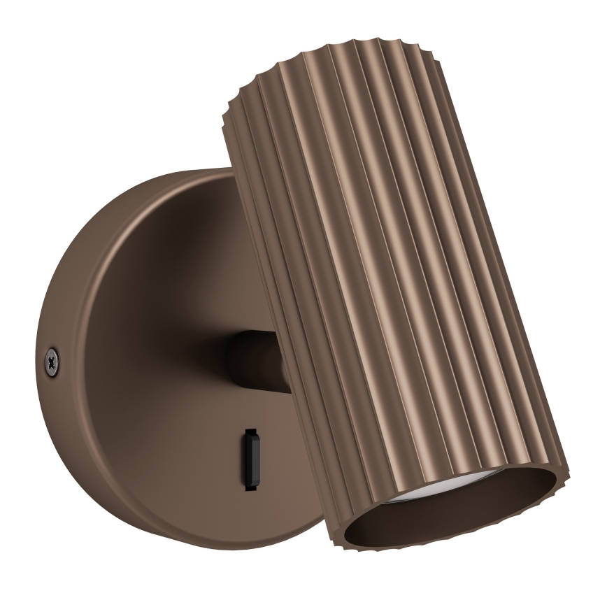 Eglo - Επιτοίχιο φωτιστικό σποτ 1xGU10/5W/230V καφέ