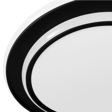 Eglo - LED φωτιστικό οροφής, 24W/230V, διάμετρος 40 cm, μαύρο