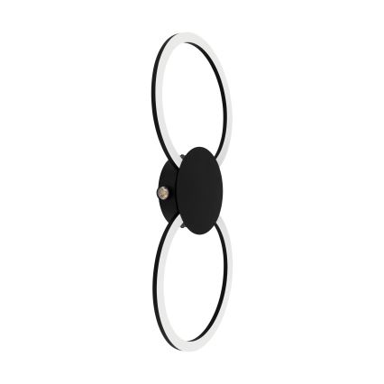 Eglo - Φωτιστικό τοίχου LED LED/20W/230V + LED/0,91W μαύρο