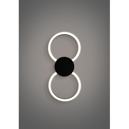 Eglo - Φωτιστικό τοίχου LED LED/20W/230V + LED/0,91W μαύρο