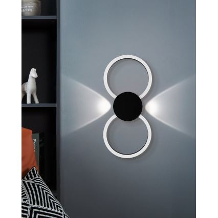 Eglo - Φωτιστικό τοίχου LED LED/20W/230V + LED/0,91W μαύρο