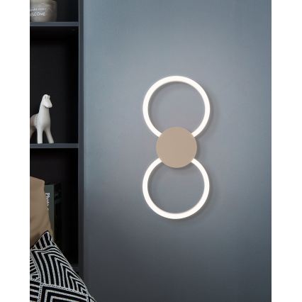 Eglo - Επιτοίχιο φωτιστικό LED/20W/230V + LED/0,91W μπεζ