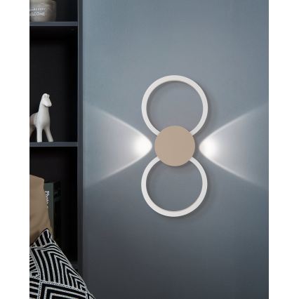 Eglo - Επιτοίχιο φωτιστικό LED/20W/230V + LED/0,91W μπεζ
