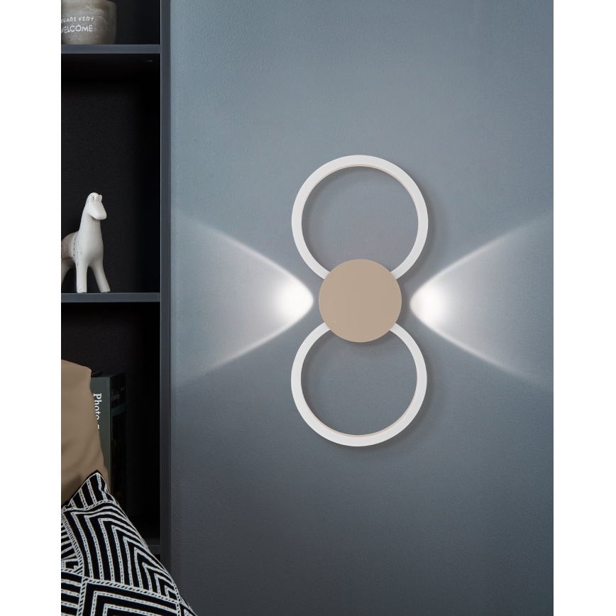 Eglo - Επιτοίχιο φωτιστικό LED/20W/230V + LED/0,91W μπεζ