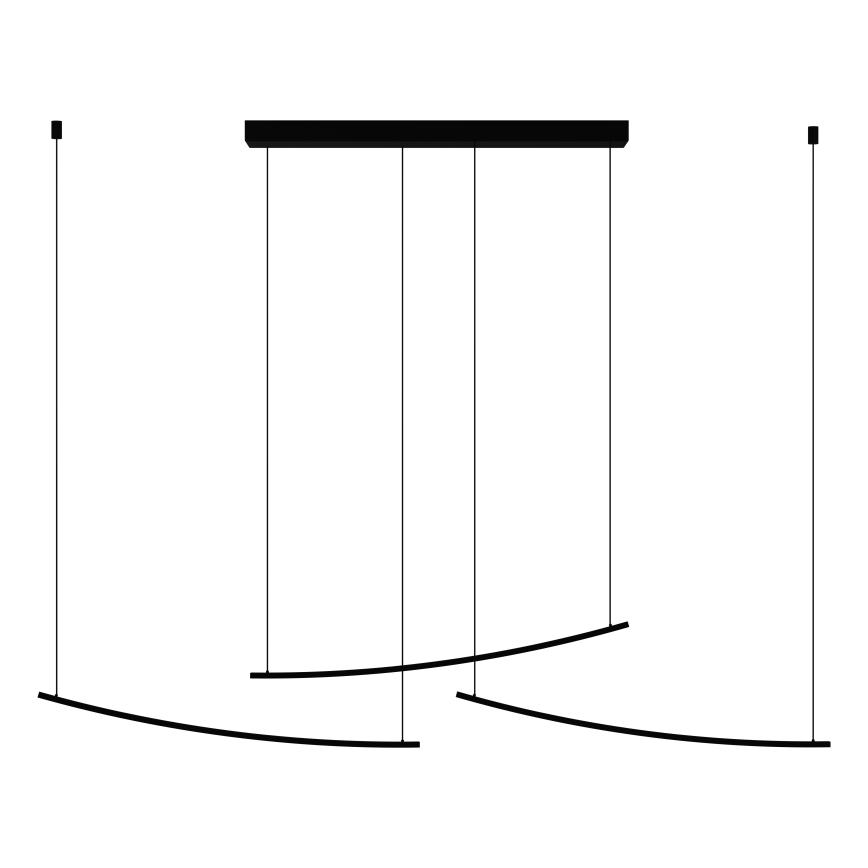 Eglo - Κρεμαστό ρυθμιζόμενο φωτιστικό LED με καλώδιο, LED/22W/230V 2700/4000/6500K μαύρο