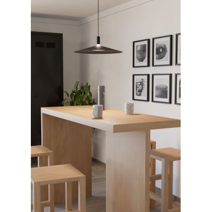 Eglo - LED RGBW ρυθμιζόμενο κρεμαστό φωτιστικό με καλώδιο LED/15,5W/230V 2700-6500K μαύρο