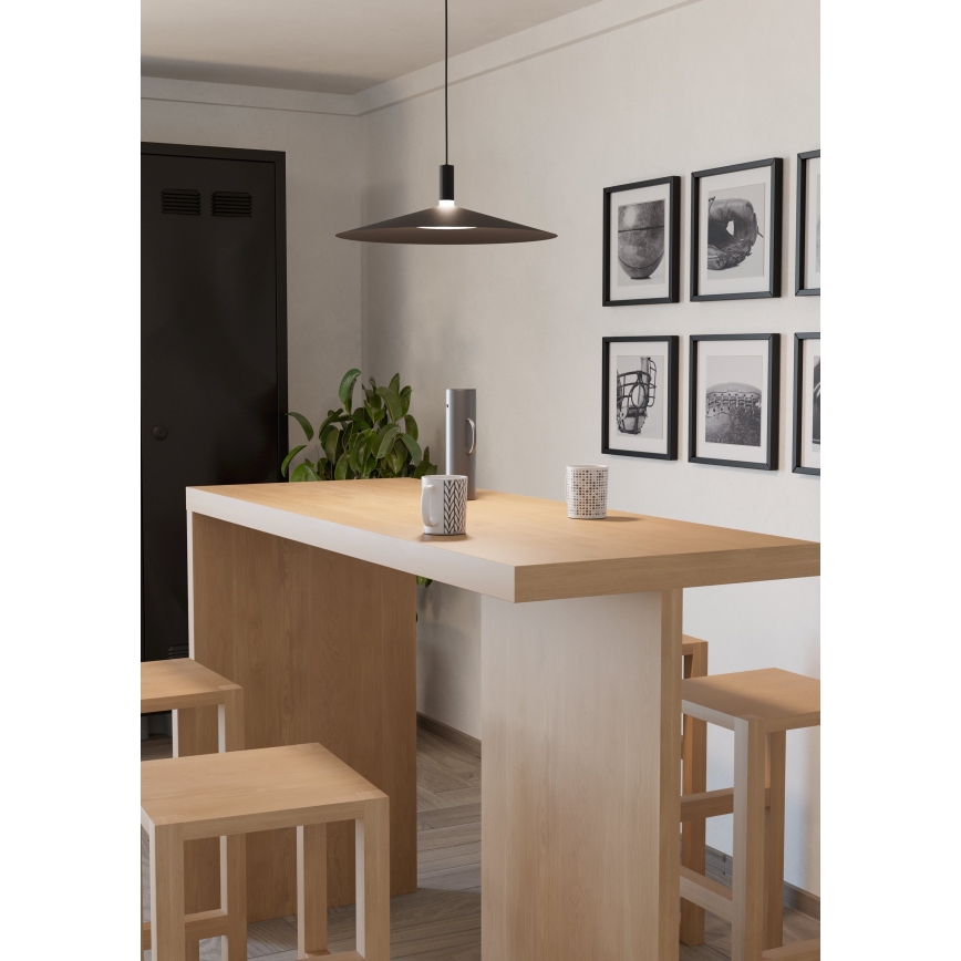 Eglo - LED RGBW ρυθμιζόμενο κρεμαστό φωτιστικό με καλώδιο LED/15,5W/230V 2700-6500K μαύρο