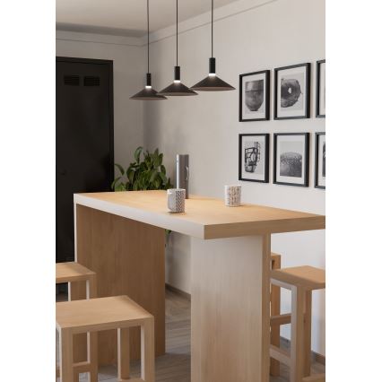 Eglo - LED RGBW ρυθμιζόμενο κρεμαστό φωτιστικό με καλώδιο 3xLED/7,5W/230V 2700-6500K μαύρο