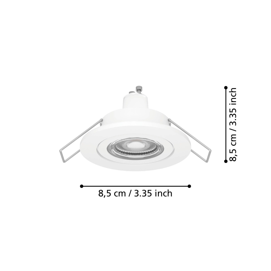 Eglo - LED χωνευτό σποτ για μπάνιο 1xGU10/4,5W/230V IP44 λευκό