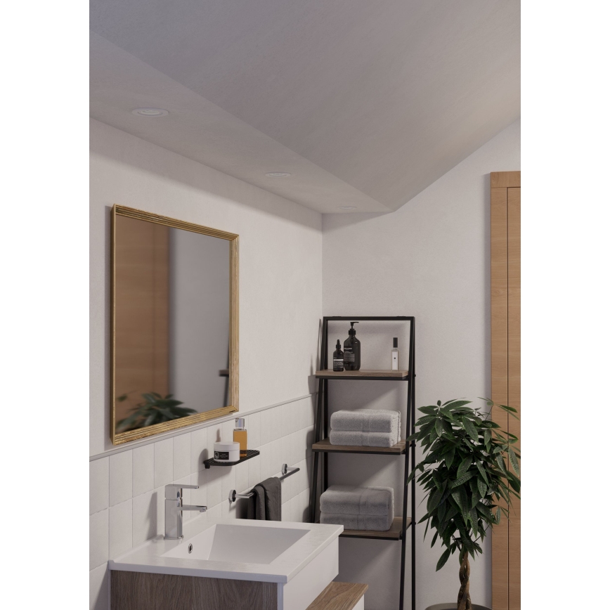 Eglo - Σετ 3x LED εντοιχισμένα σποτ για μπάνιο, 1xGU10/4,5W/230V, IP44, λευκό