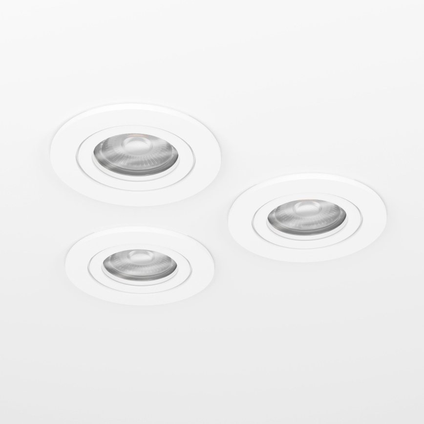 Eglo - Σετ 3 LED εντοιχισμένα σποτ οροφής, 1xGU10/4,5W/230V, λευκό