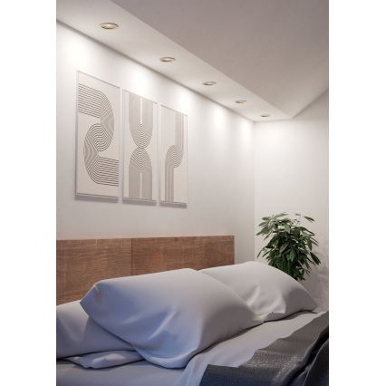 Eglo - Εντοιχιστό LED σποτ οροφής 1xGU10/4,5W/230V ματ χρώμιο