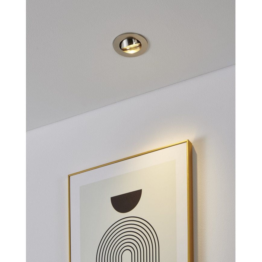 Eglo - Σετ 3x LED χωνευτά φωτιστικά σποτ 1xGU10/4,5W/230V ματ χρώμιο