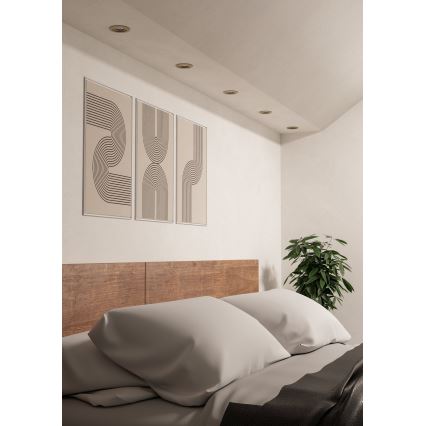 Eglo - Σετ 3x LED χωνευτά φωτιστικά σποτ 1xGU10/4,5W/230V ματ χρώμιο