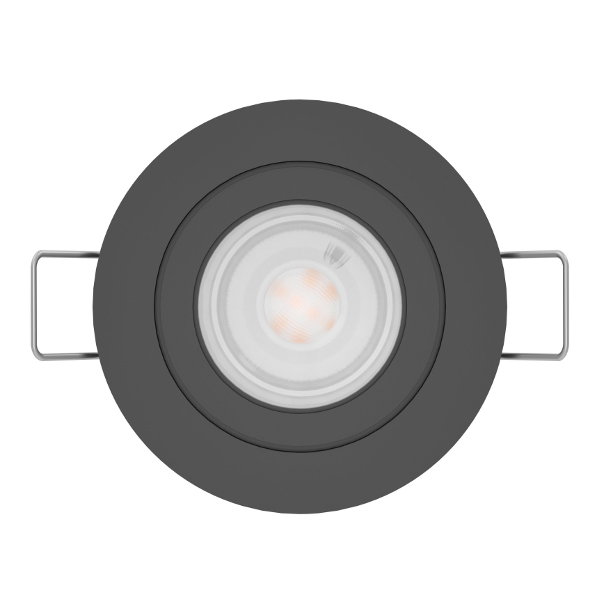 Eglo - LED σποτ οροφής για μπάνιο, εντοιχισμένο, 1xGU10/4,5W/230V, IP44, μαύρο