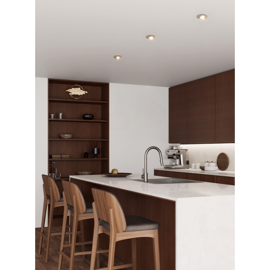 Eglo - Εντοιχισμένο LED φωτιστικό σποτ 1xGU10/4,5W/230V ματ χρώμιο