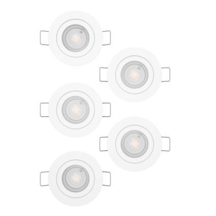 Eglo - Σετ 5x LED εντοιχιστό σποτ LED/4,8W/230V 2700/4000/6500K λευκό