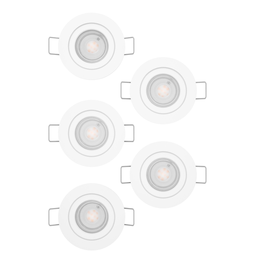 Eglo - Σετ 5x LED εντοιχιστό σποτ LED/4,8W/230V 2700/4000/6500K λευκό