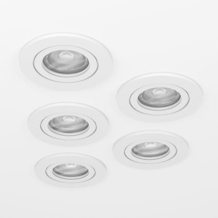 Eglo - Σετ 5x LED εντοιχιστό σποτ LED/4,8W/230V 2700/4000/6500K λευκό