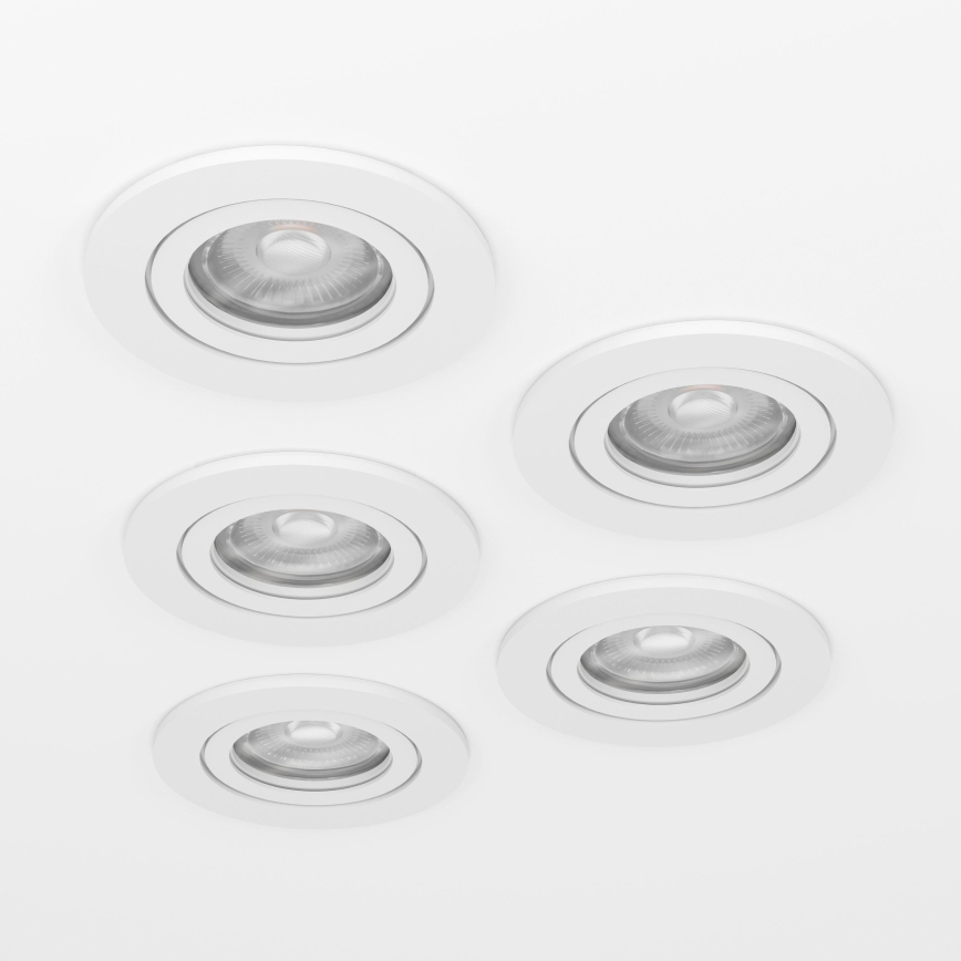 Eglo - Σετ 5x LED εντοιχιστό σποτ LED/4,8W/230V 2700/4000/6500K λευκό