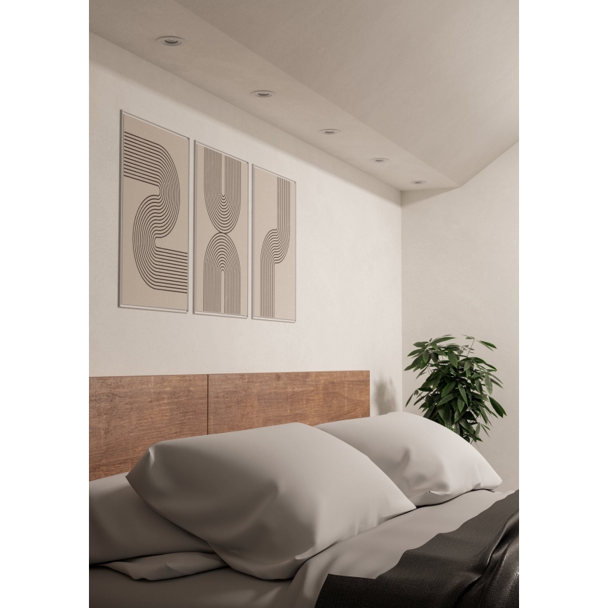 Eglo - Σετ 5x LED εντοιχιστό σποτ LED/4,8W/230V 2700/4000/6500K λευκό