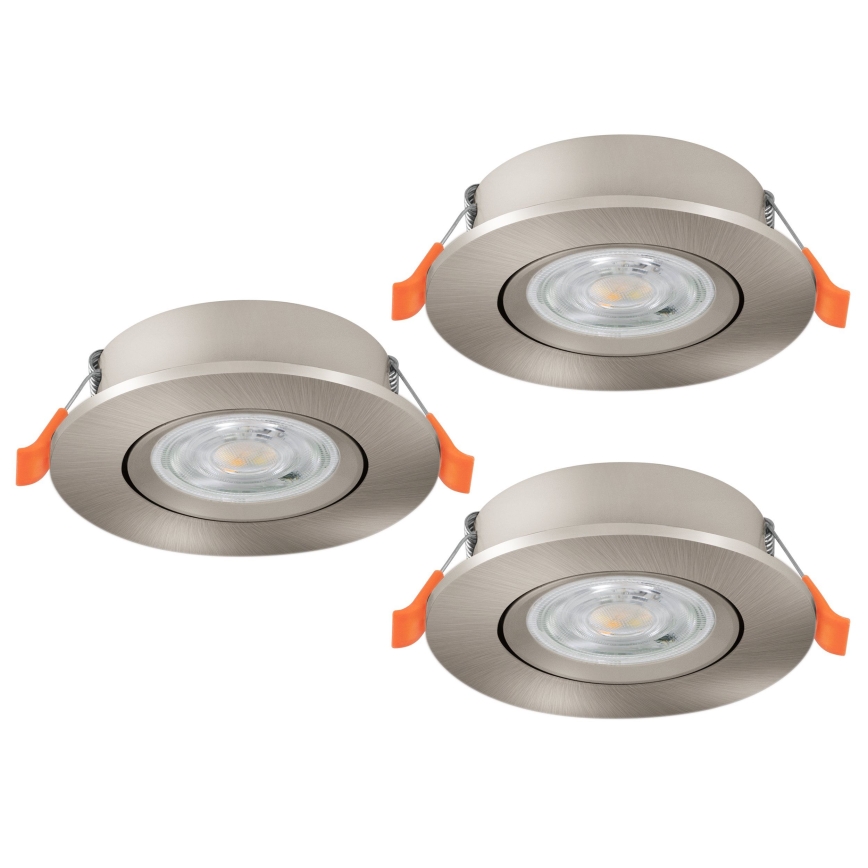 Eglo - Σετ 3x εντοιχισμένα σποτ οροφής LED/4,8W/230V 2700/4000/6500K ματ χρώμιο