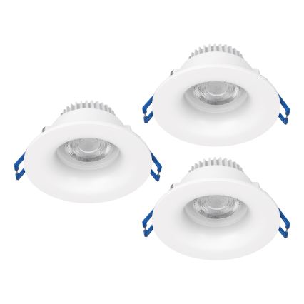Eglo - Σετ 3x εντοιχισμένο φωτιστικό μπάνιου LED/4,9W/230V 2700/4000/6500K Ø 8,8 cm IP65 λευκό