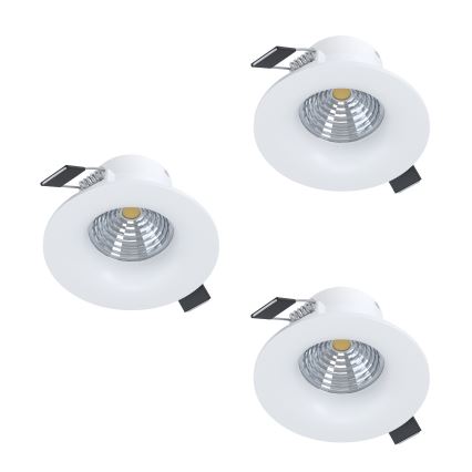 Eglo - Σετ 3 τεμ. ρυθμιζόμενο χωνευτό φωτιστικό LED LED/4,8W/230V διάμ. 8,8 cm λευκό
