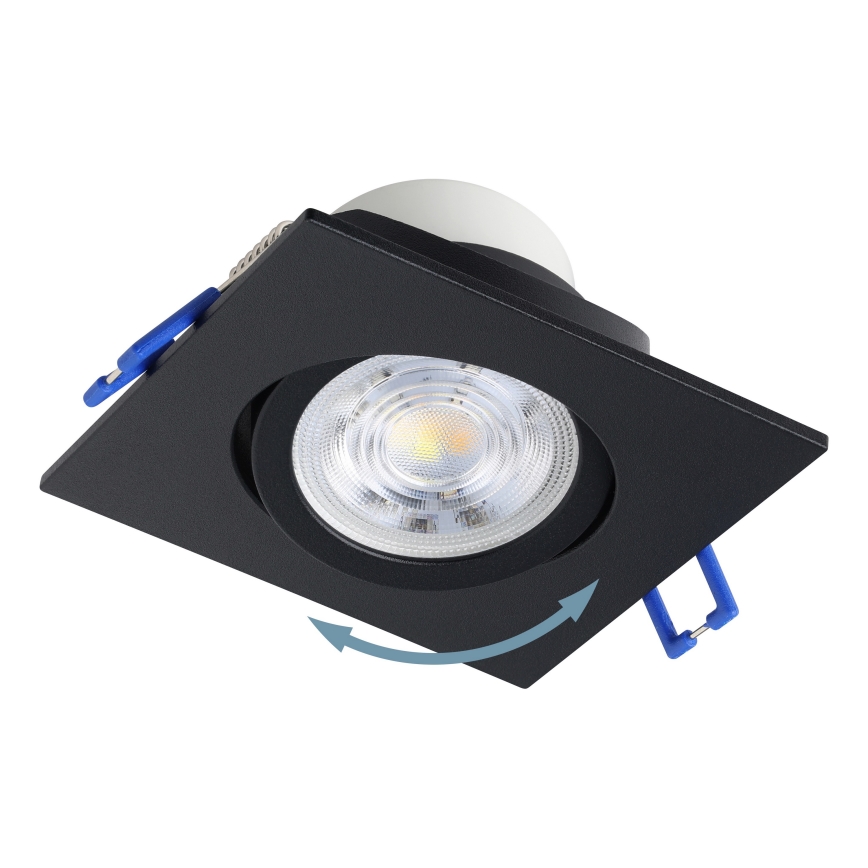 Eglo - ΣΕΤ 3x ρυθμιζόμενα χωνευτά φωτιστικά LED/4,8W/230V 8,8x8,8 cm μαύρα