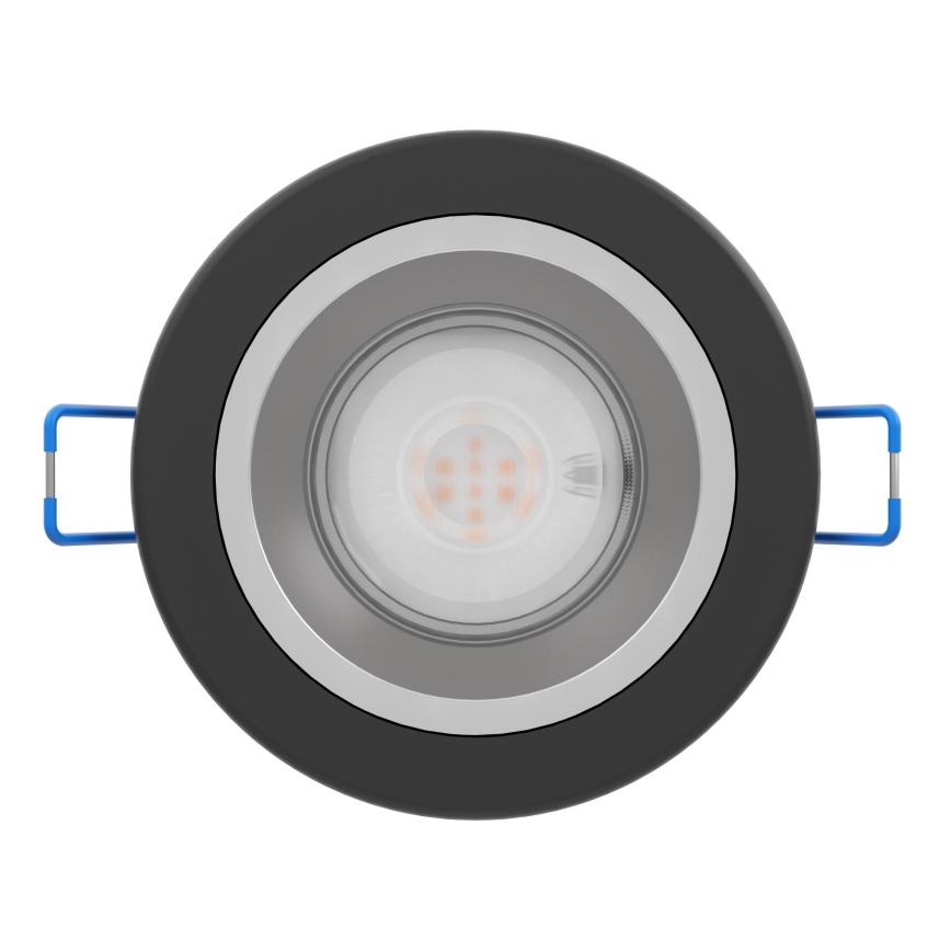 Eglo - Ρυθμιζόμενο LED εντοιχισμένο φωτιστικό οροφής για μπάνιο LED/4,8W/230V 2700/4000/6500K IP44 μαύρο