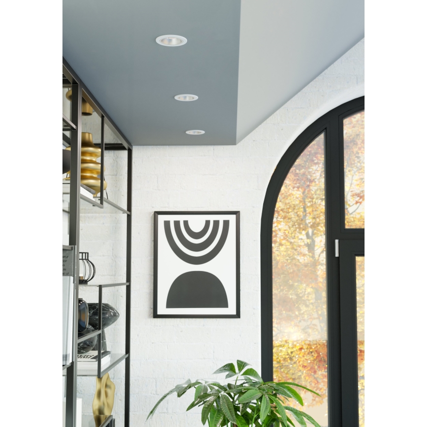 Eglo - Ρυθμιζόμενο εντοιχισμένο LED φωτιστικό οροφής για μπάνιο LED/4,8W/230V 2700/4000/6500K IP44 λευκό/χρυσό