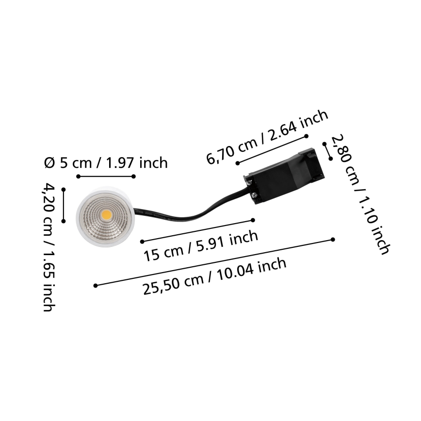 Eglo - Ρυθμιζόμενη μονάδα LED/4,8W/230V 2700K