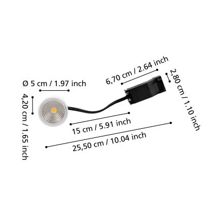Eglo - Ρυθμιζόμενη μονάδα LED/6,4W/230V 4000K