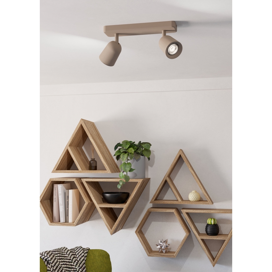 Eglo - Φωτιστικό σποτ οροφής 2xGU10/10W/230V μπεζ