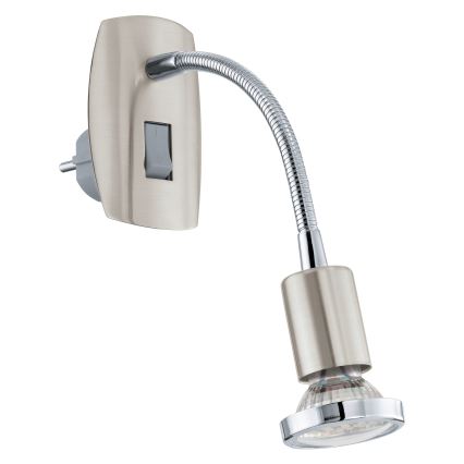 Eglo - LED φωτιστικό με βύσμα 1xGU10/2,8W/230V ματ χρώμιο