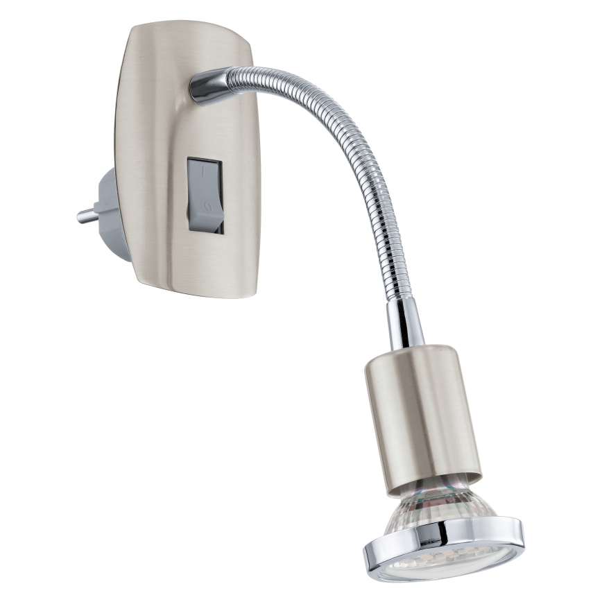 Eglo - LED φωτιστικό με βύσμα 1xGU10/2,8W/230V ματ χρώμιο