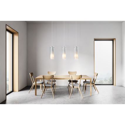 EGLO - Κρεμαστό φωτιστικό 3xE27/60W καπνιστό