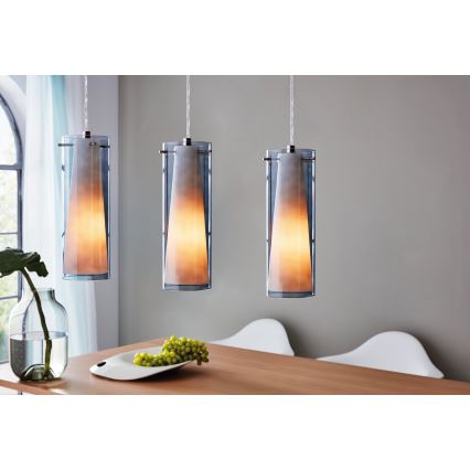 EGLO - Κρεμαστό φωτιστικό 3xE27/60W καπνιστό