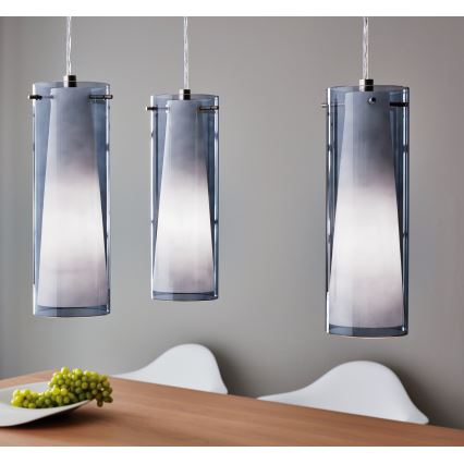 EGLO - Κρεμαστό φωτιστικό 3xE27/60W καπνιστό