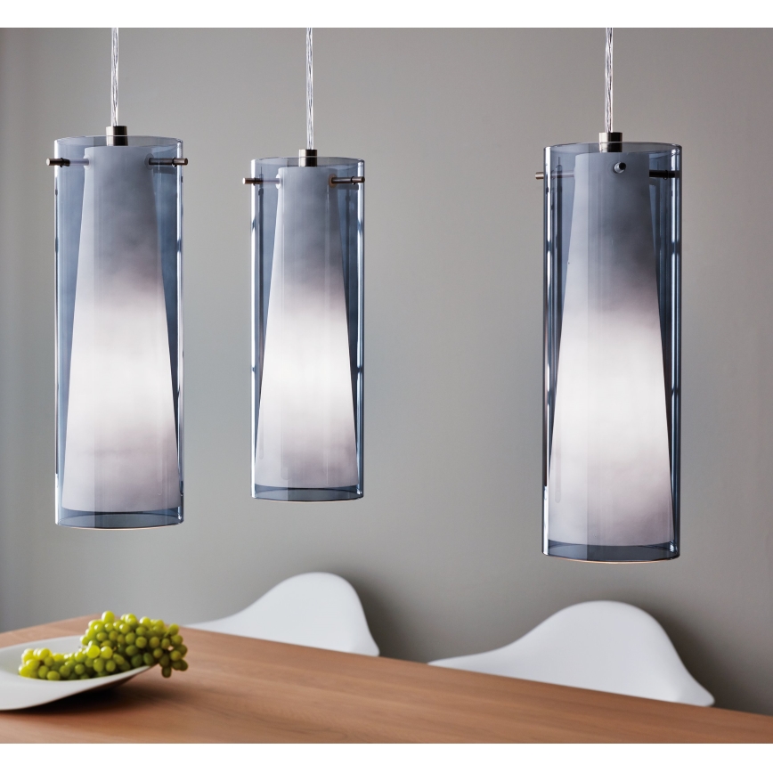 EGLO - Κρεμαστό φωτιστικό 3xE27/60W καπνιστό