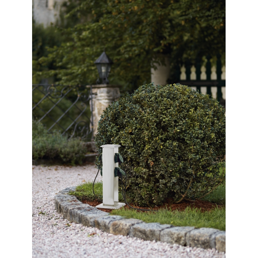 EGLO - Στήλη υποδοχής πρίζας εξωτερικού χώρου πράσινο SCHUKO IP44