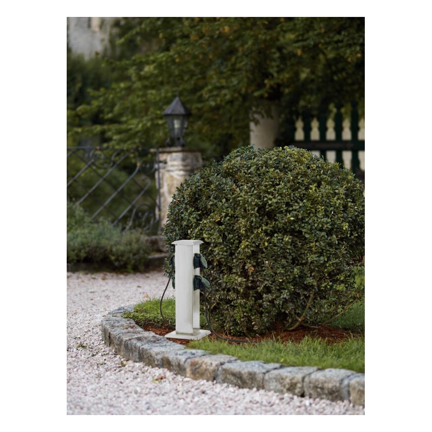 EGLO - Στήλη υποδοχής πρίζας εξωτερικού χώρου πράσινο SCHUKO IP44