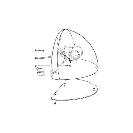 EGLO - Επιτοίχιο φωτιστικό εξωτερικού χώρου 1xE27/40W γαλβανιζέ ατσάλι