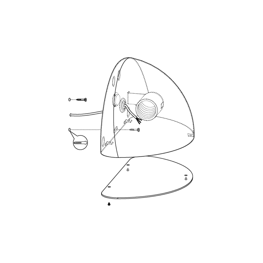 EGLO - Επιτοίχιο φωτιστικό εξωτερικού χώρου 1xE27/40W γαλβανιζέ ατσάλι