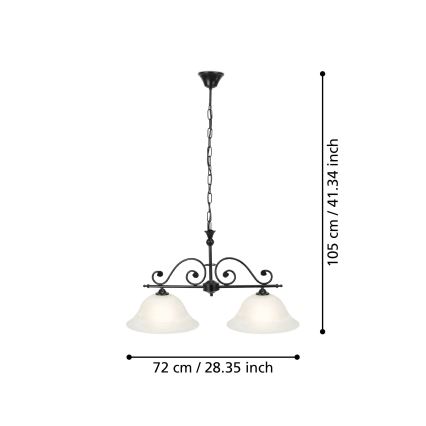 Eglo - Πολύφωτο σε αλυσίδα 2xE27/60W/230V